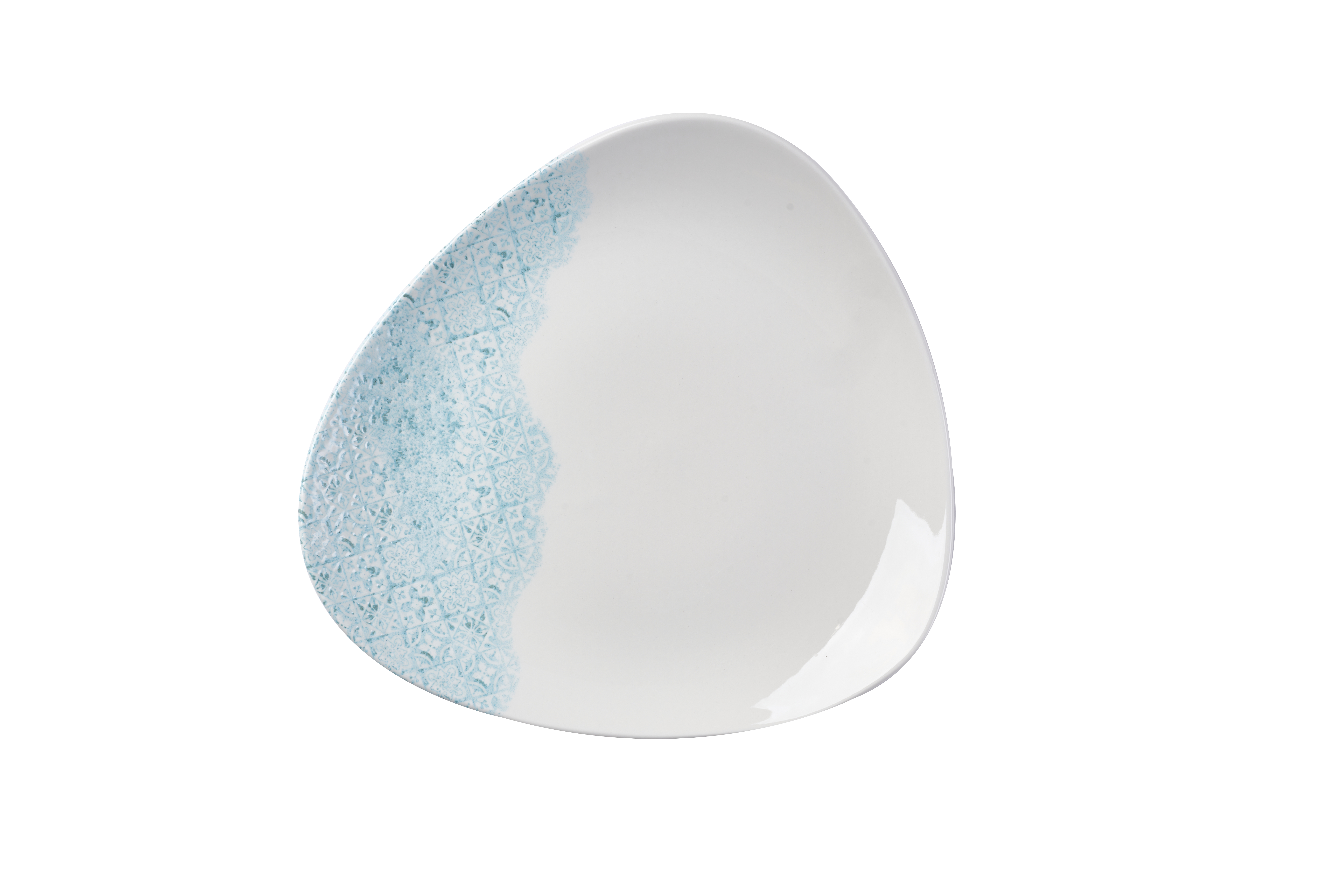 Teller flach dreieckig 26,5cm MED TILES ACCENT aquamarine