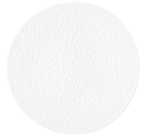 Teller flach 33 cm Vollrelief Nori weiss
