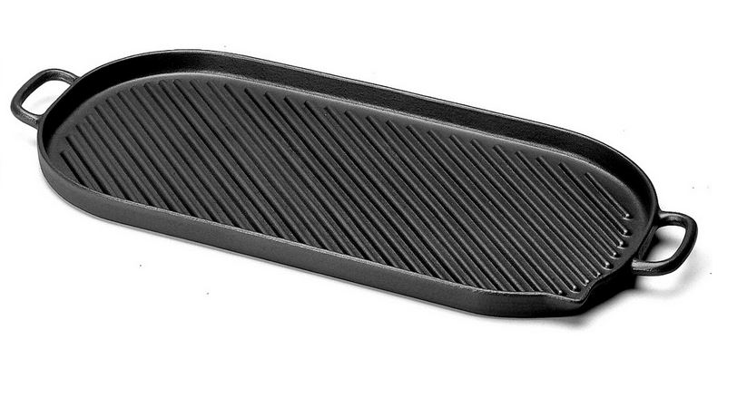 28133 Gusseisen-Grillplatte oval 530x230mm