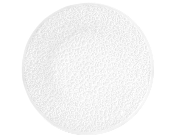 Teller flach 21 cm Vollrelief Nori weiss