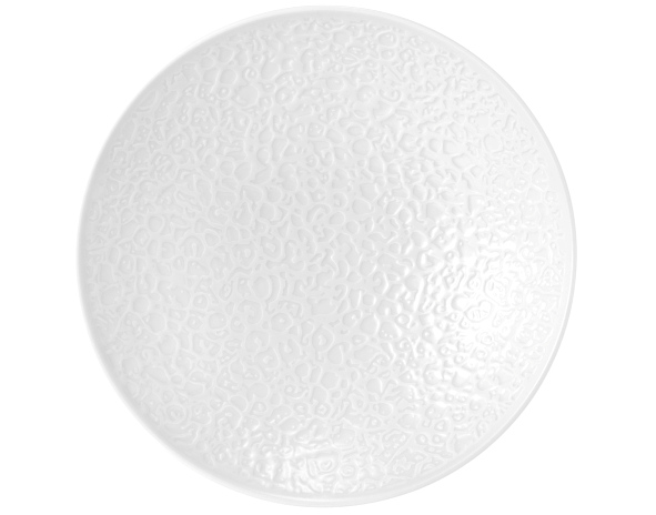 Coupschale rund 23 cm Vollrelief Nori weiss