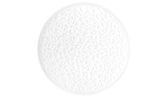 Teller flach 16,5 cm Vollrelief Nori weiss
