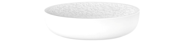 Servierpodest 16 cm Relief Nori bisquit weiss