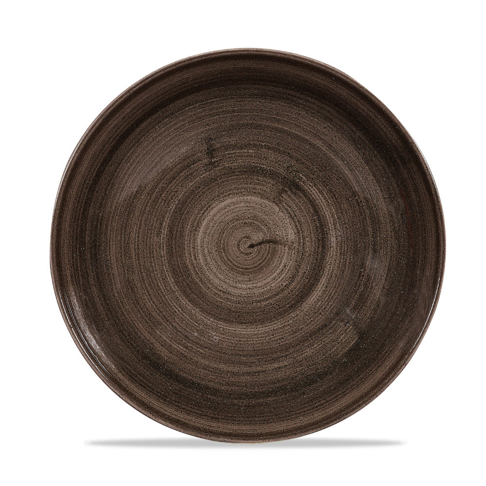 Teller flach coup 21,7cm STONECAST PATINA iron black