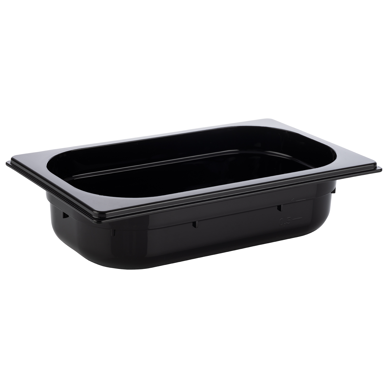 GN -Behälter 1/4-65mm Polycarbonat schwarz