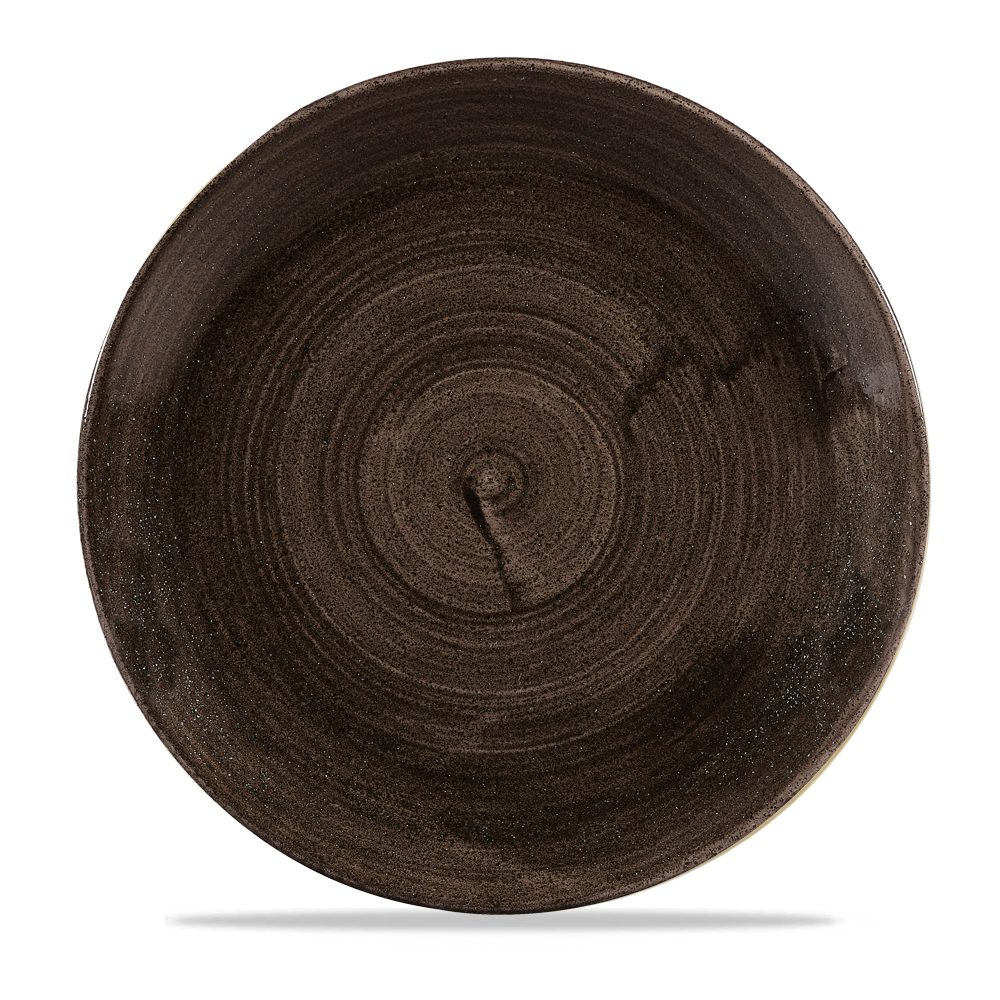 Teller flach coup 28,8cm STONECAST PATINA iron black