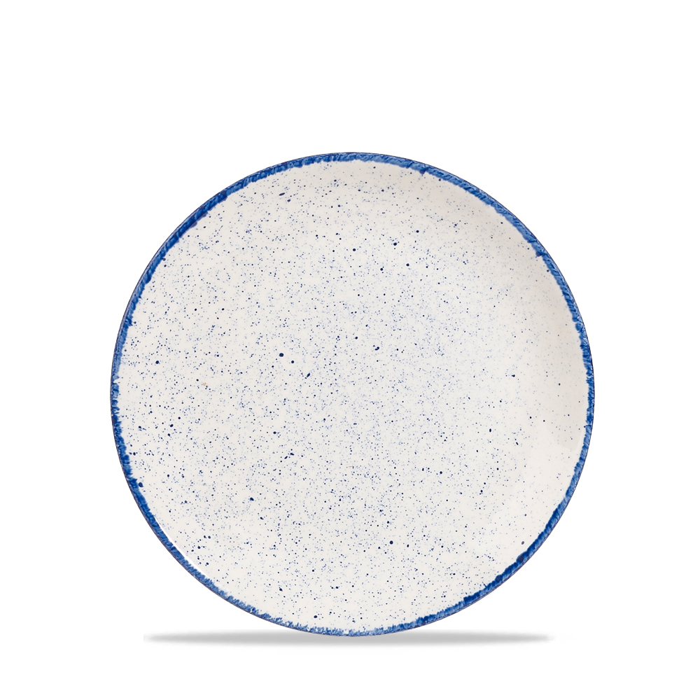 Teller flach coup 16,5cm STONECAST HINTS indigo