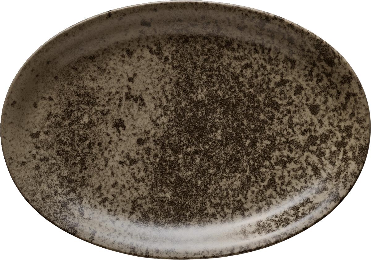 Platte oval 32x23cm SANDSTONE DARK BROWN