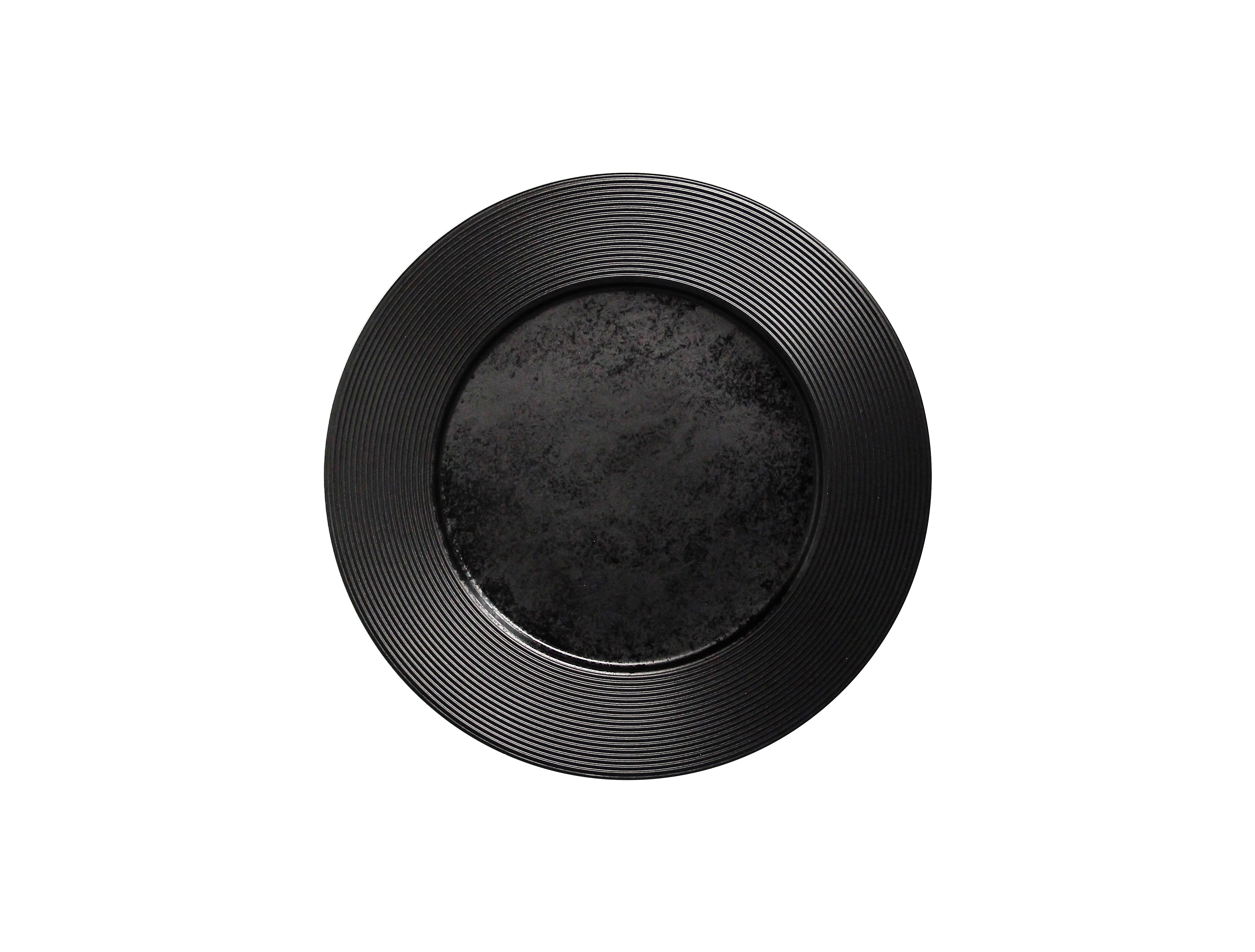 Teller flach Ø26,3cm H2,2cm EDGE black