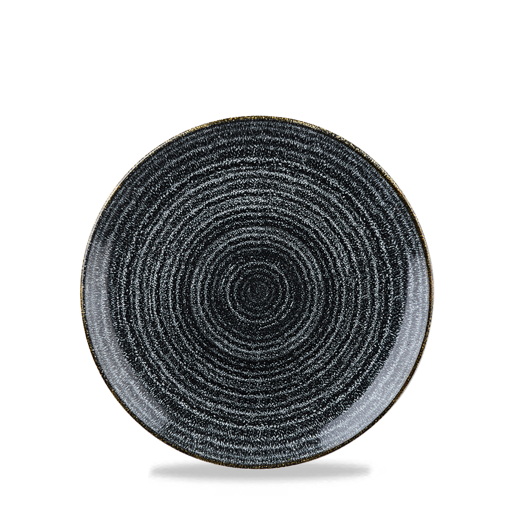 Teller flach coup 17cm STUDIO PRINTS HOMESPUN charcoal black