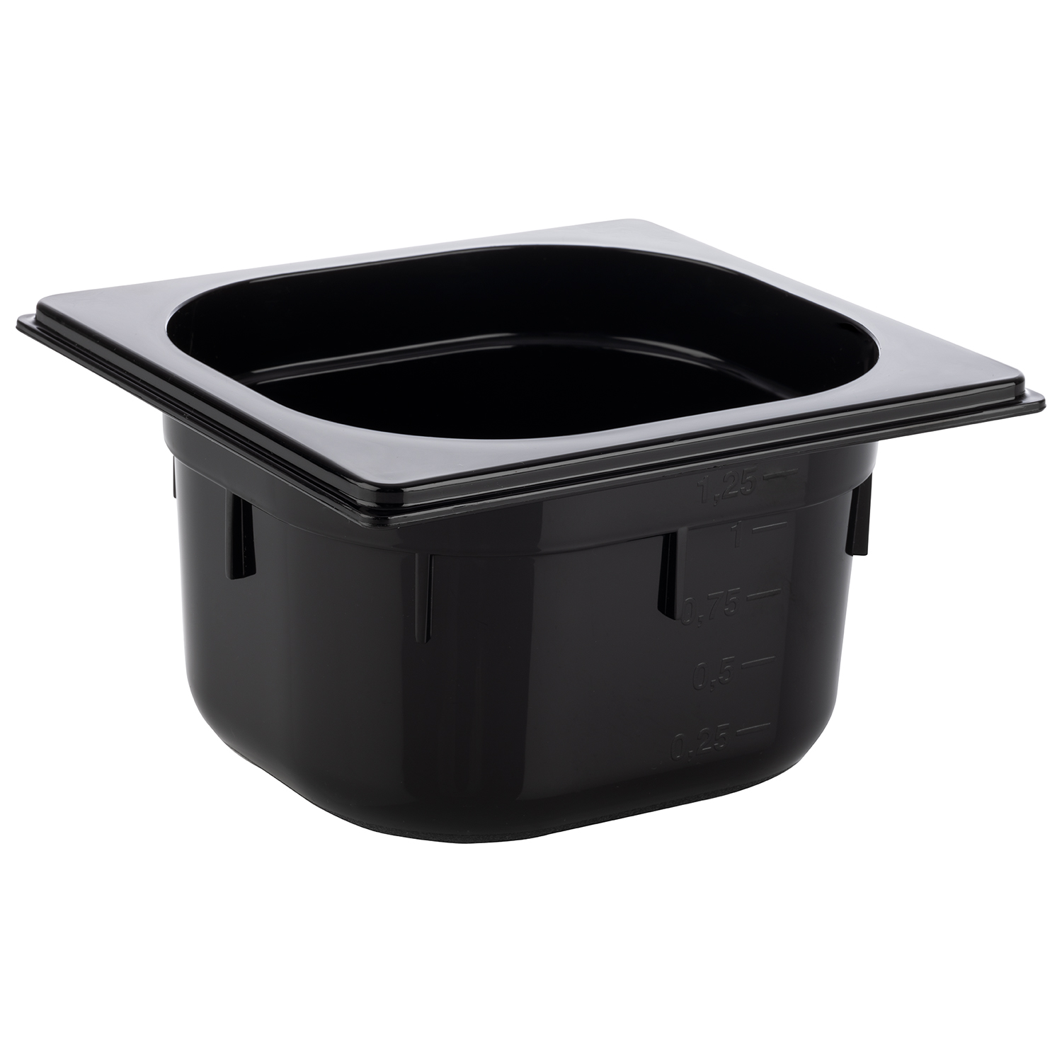 GN -Behälter 1/6-100mm Polycarbonat schwarz