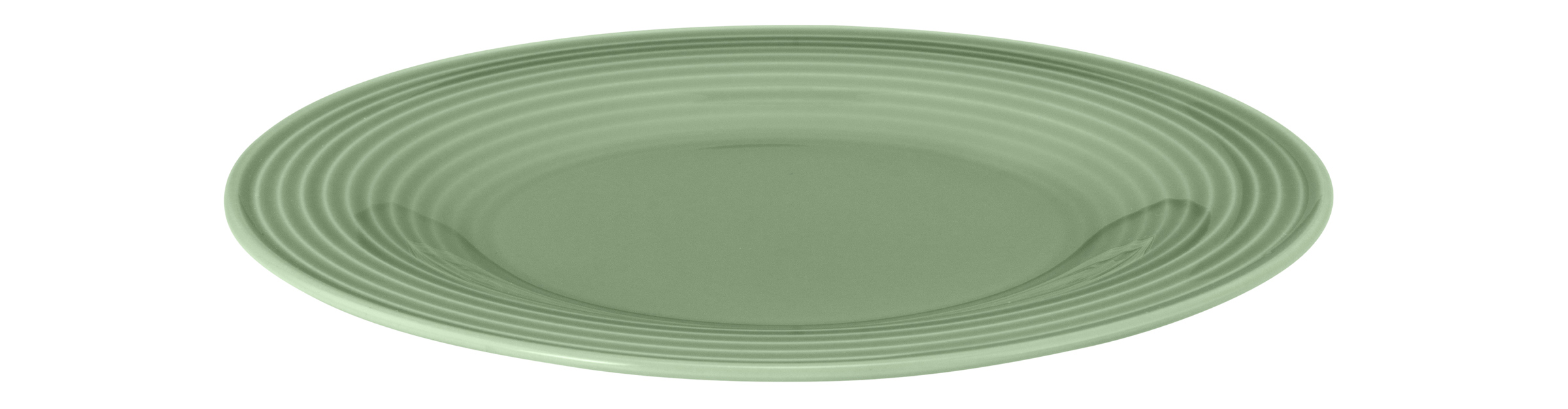 Teller rund mit Relief flach rund 17cm BEAT salbeigrün