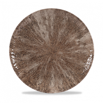 Teller flach coup 26cm STONECAST zircon brown