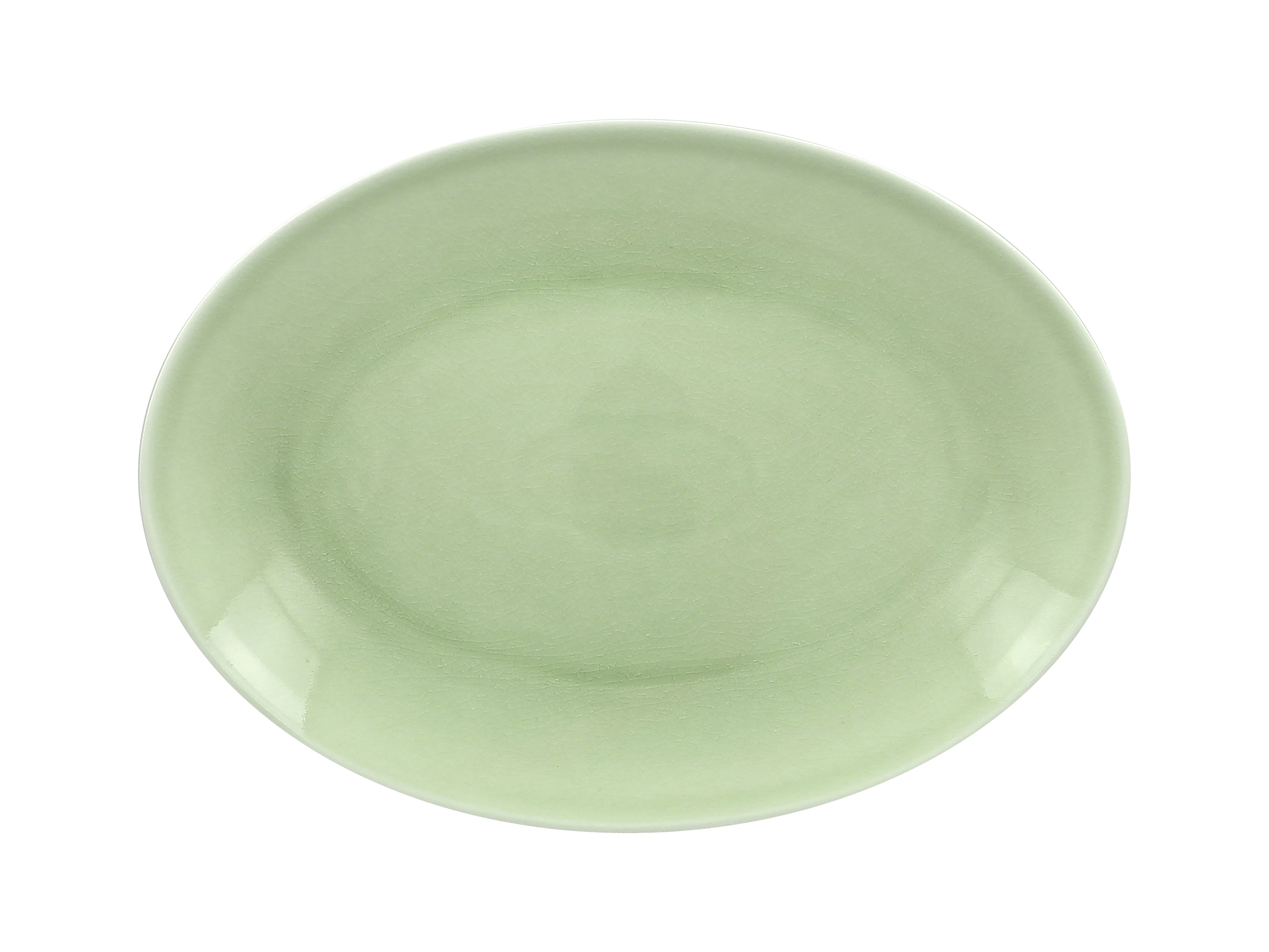 Platte oval 36x27x3,5cm VINTAGE green