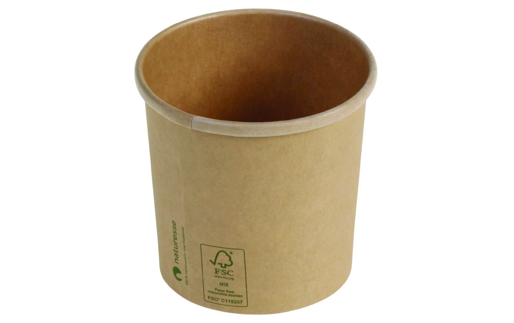 25 Stück Suppenbecher 360ml KRAFT PLA-beschichtet