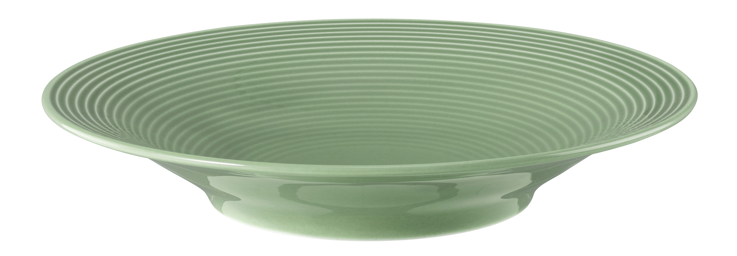 Teller rund mit Relief tief rund 22,5cm BEAT salbeigrün