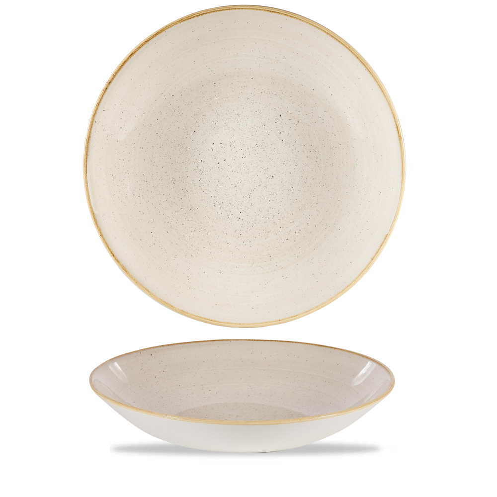 Teller tief coup 31cm STONECAST nutmeg cream