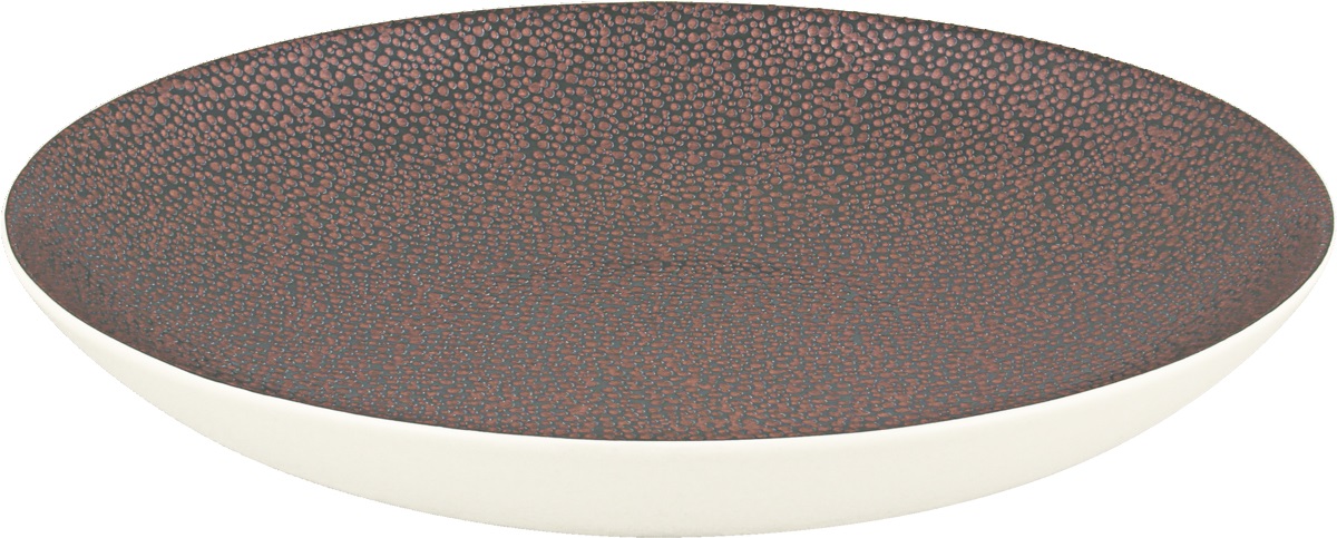 Teller tief rund coup 24cm PURITY PEARLS METALLIC copper