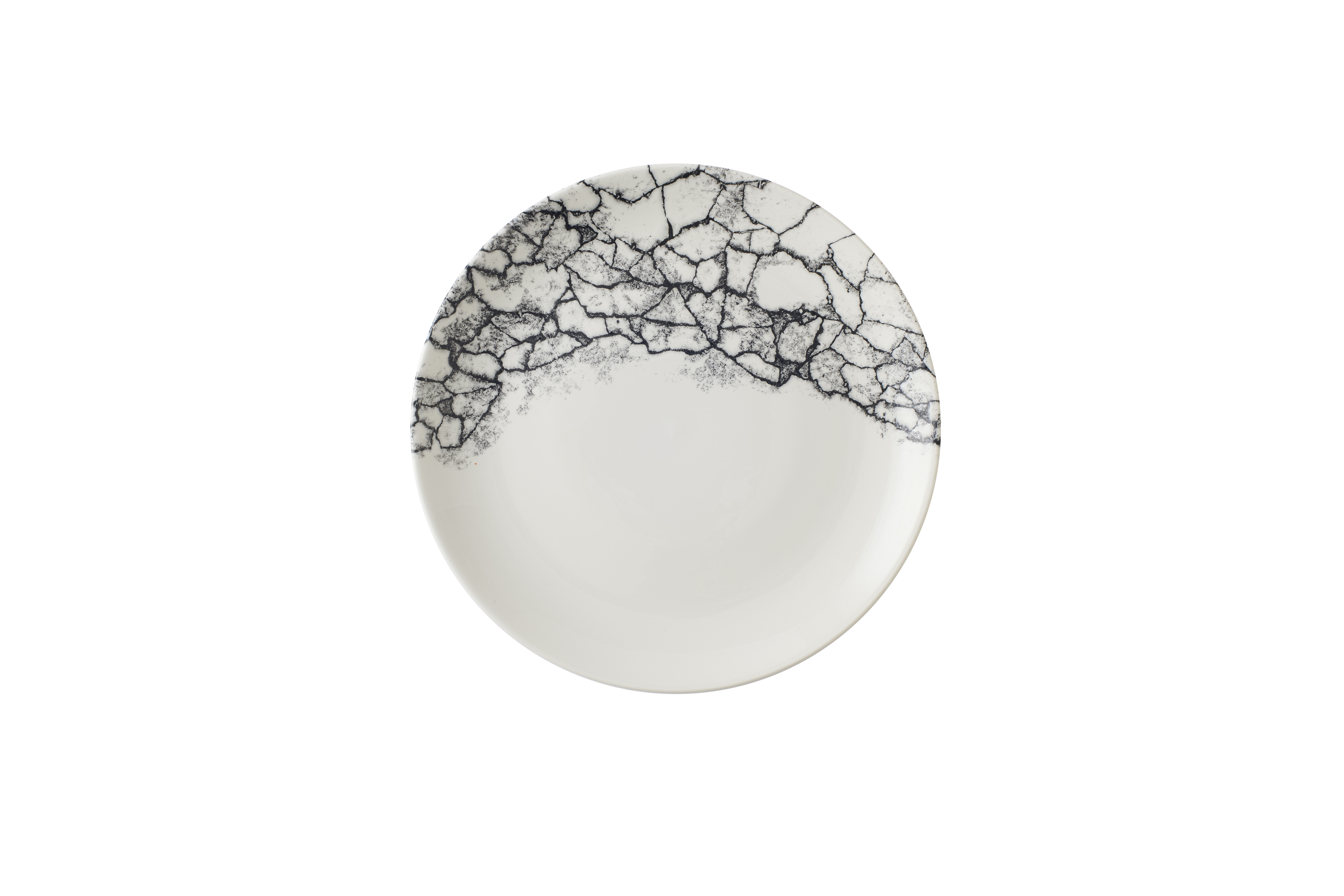 Teller flach coup 26cm KINTSUGI quartz black