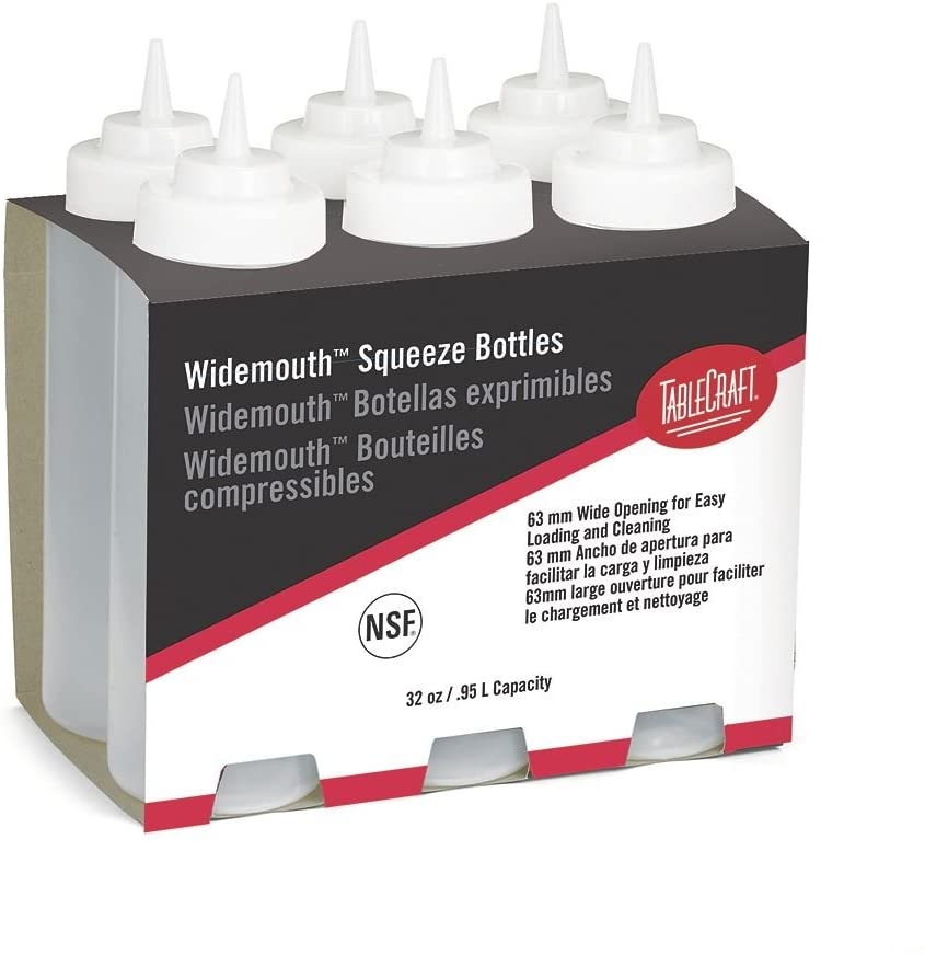 122649ZmFXy9Zqp7T9O 6 Stück  Quetschflasche weiß 950ml