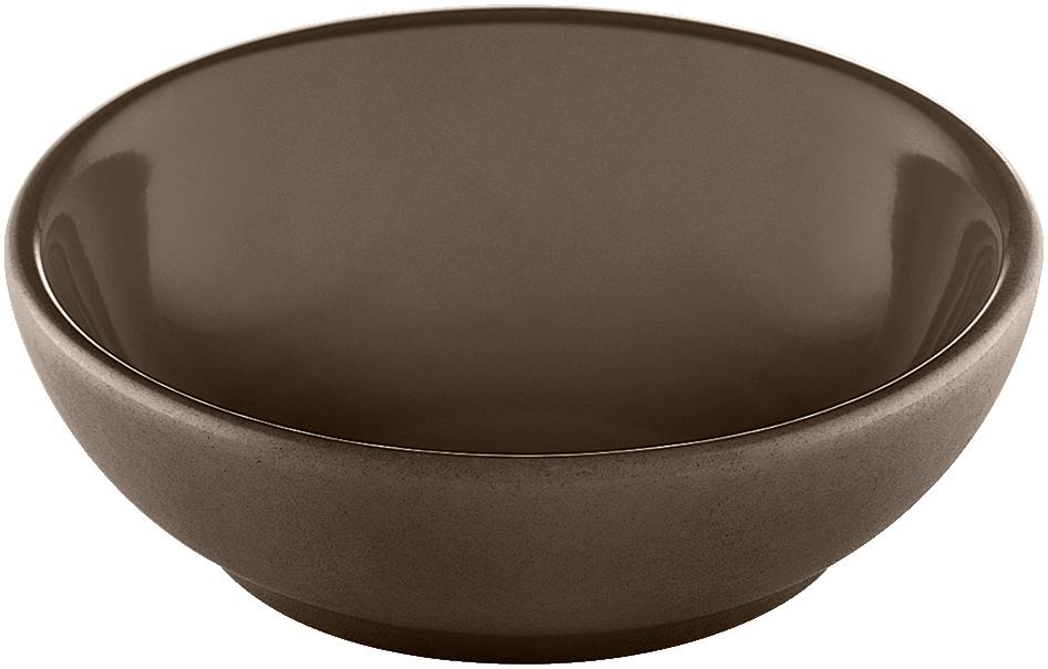 Schale rund 8cm 0,07l SANDSTONE DARK BROWN UNI