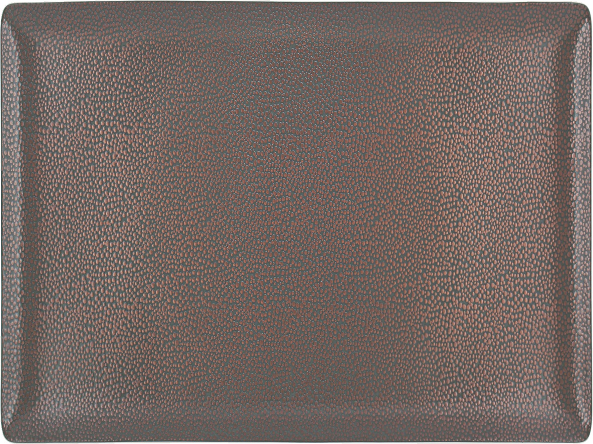 Platte rechteckig coup 27x20cm PURITY PEARLS METAL copper