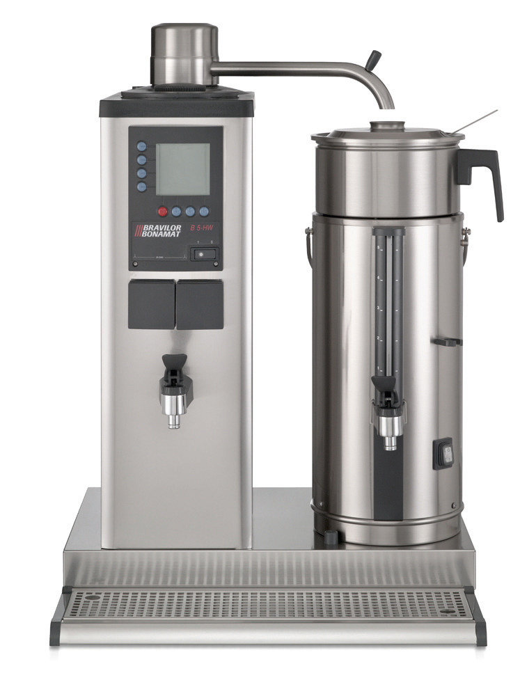 Kaffee-/Teebrühanlage B5-HW-L 1 Behälter 5 Liter links und Heißwasserzapfhahn