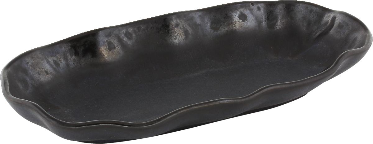 Platte oval ebony 24x12cm NAMI