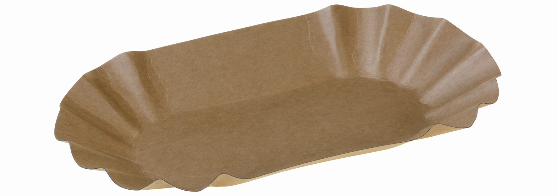 151582 250 Stück Pommes-Schale 125x205mm Kraft braun