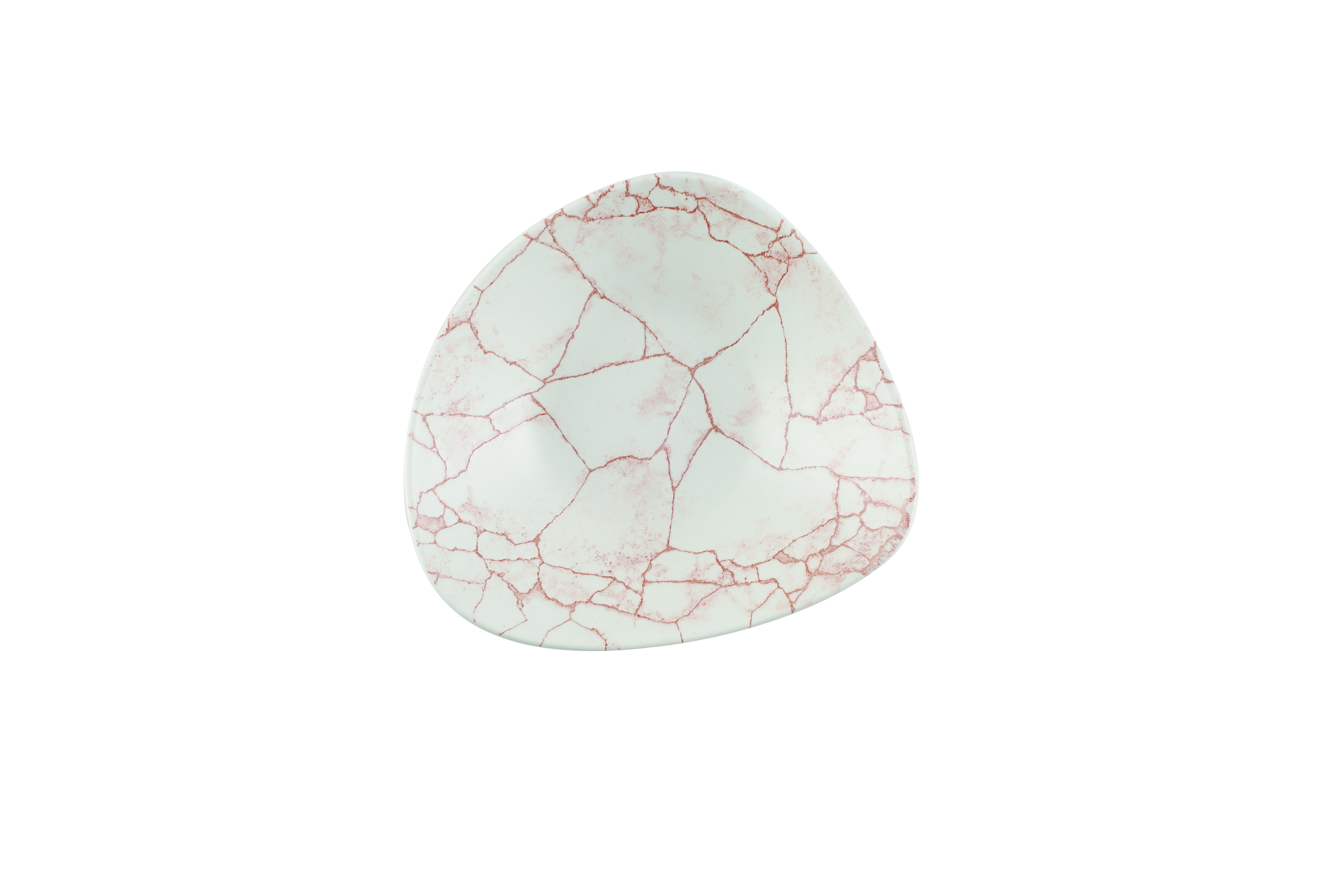 Schale dreieckig 18,5cm KINTSUGI coral
