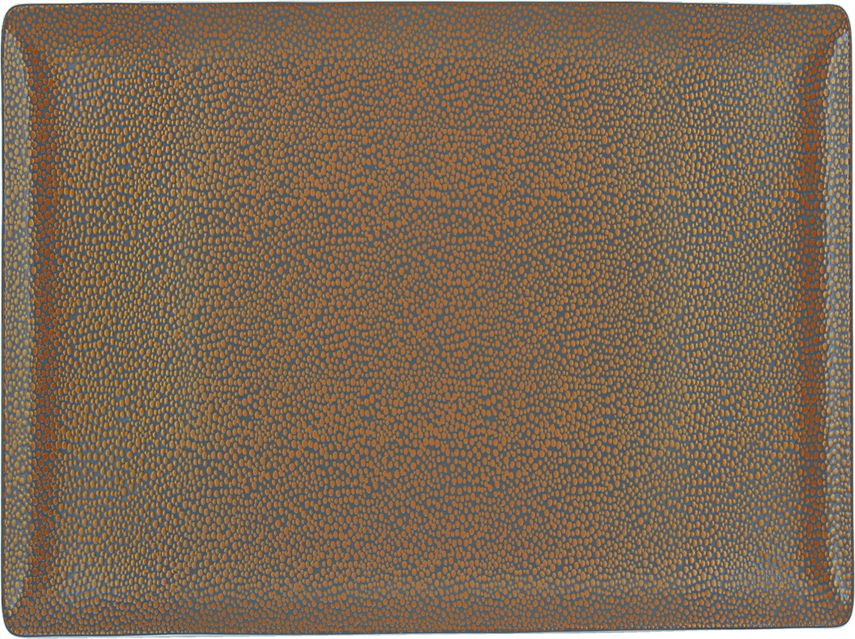 Platte rechteckig coup 27x20cm PURITY PEARLS METAL gold