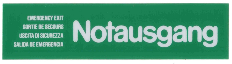 Schilder Notausgang grün