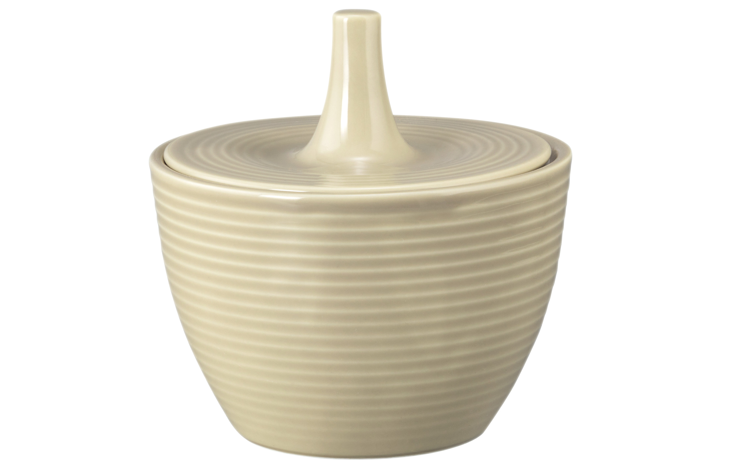 Zuckerdose rund mit Relief 0,27l mit Relief BEAT sandbeige