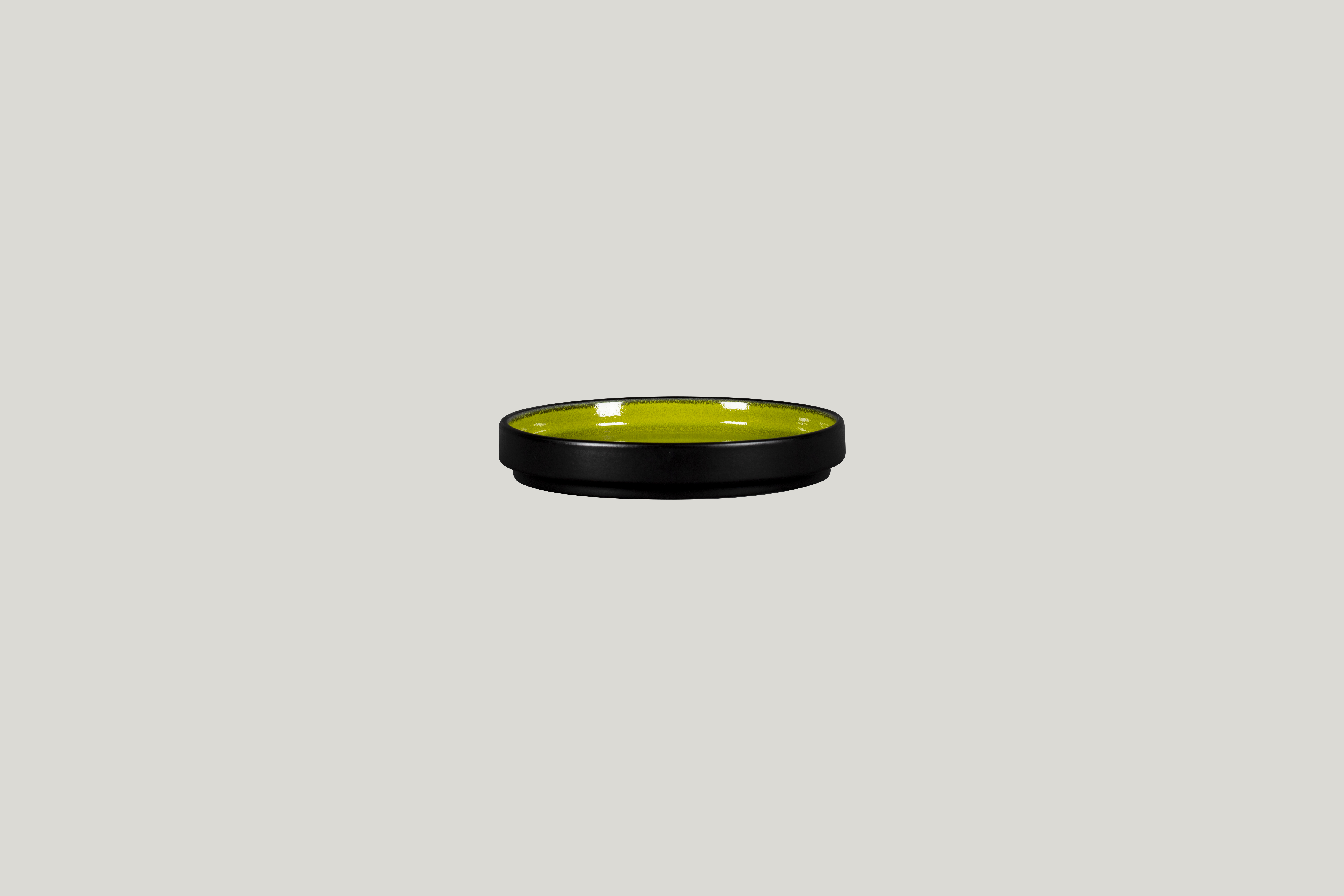 Teller flach hoher Rand Ø14cm H2,3cm FIRE green