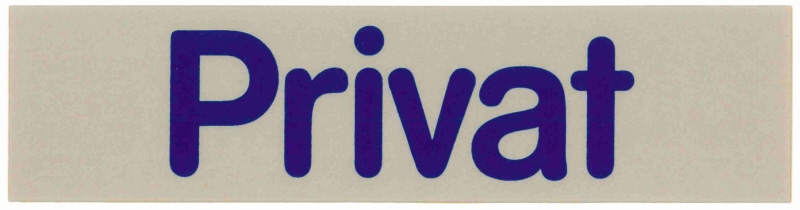 Türschild PRIVAT