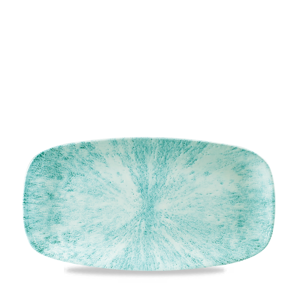 Platte eckig 29,8x15,3cm STONE No. 3 aquamarine