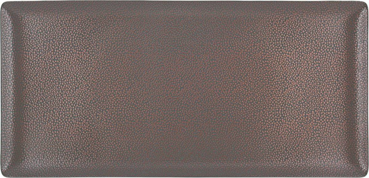 Platte rechteckig coup 42x20cm PURITY PEARLS METAL copper