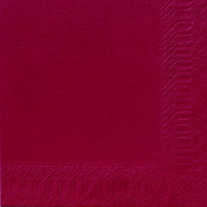 85251 250 Stück Zellstoff Serviette 40x40 3-lagig 1/4 bordeaux