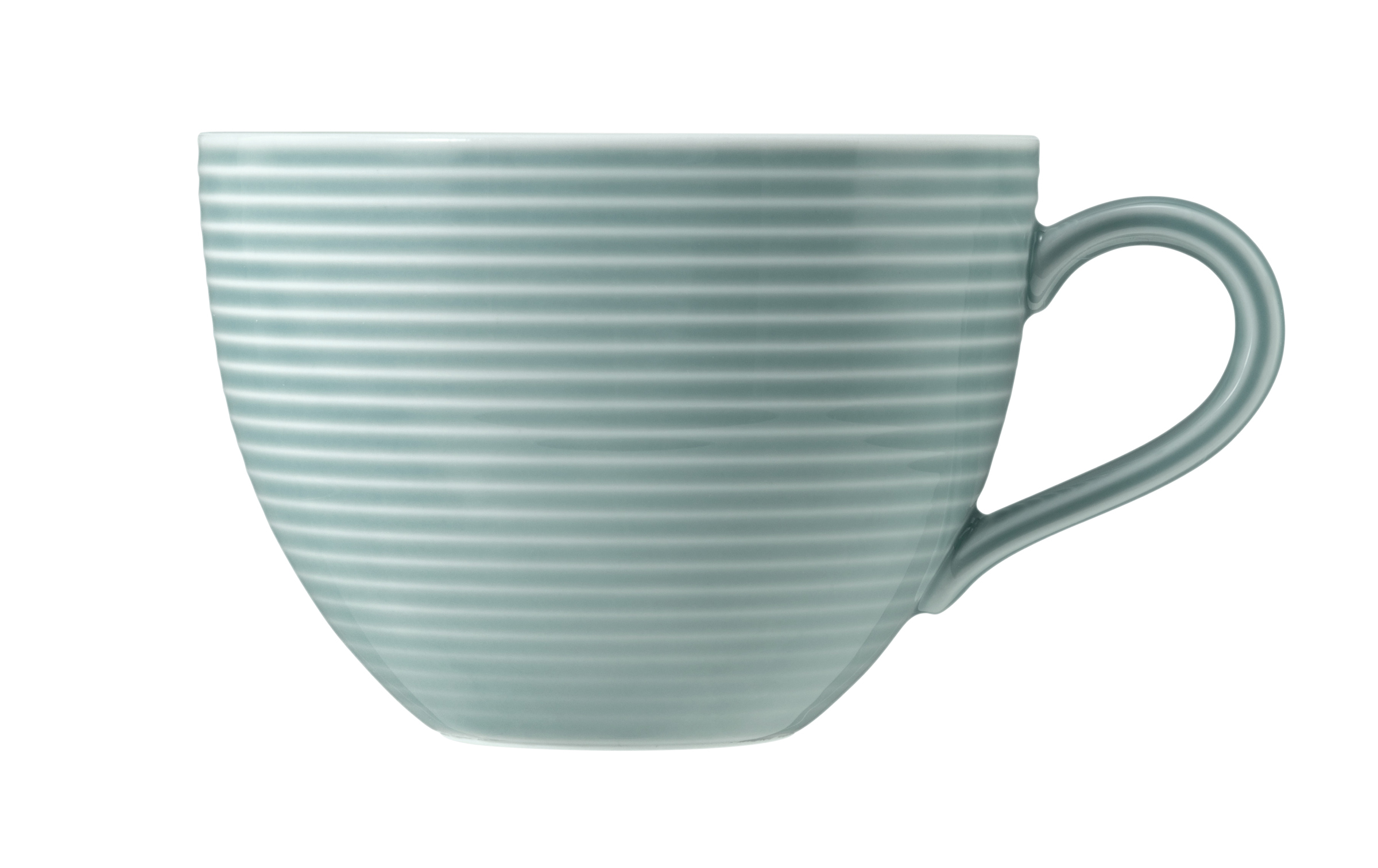 Milchkaffeetasse rund mit Relief 0,35l mit Relief BEAT arktisblau