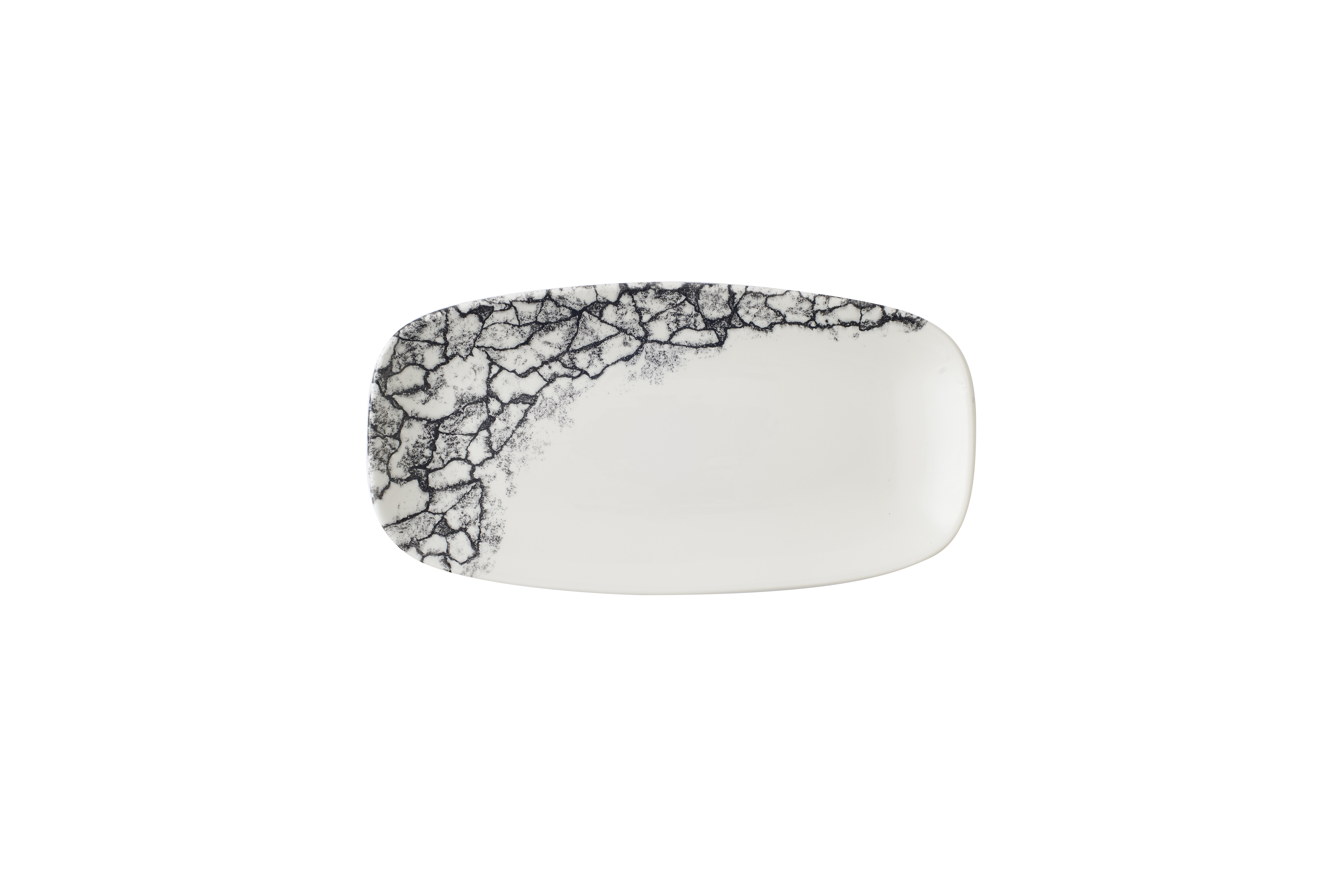 Platte eckig 29,8x15,3cm KINTSUGI quartz black