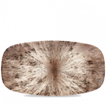 Platte eckig 35,5x18,9cm STONE zircon brown