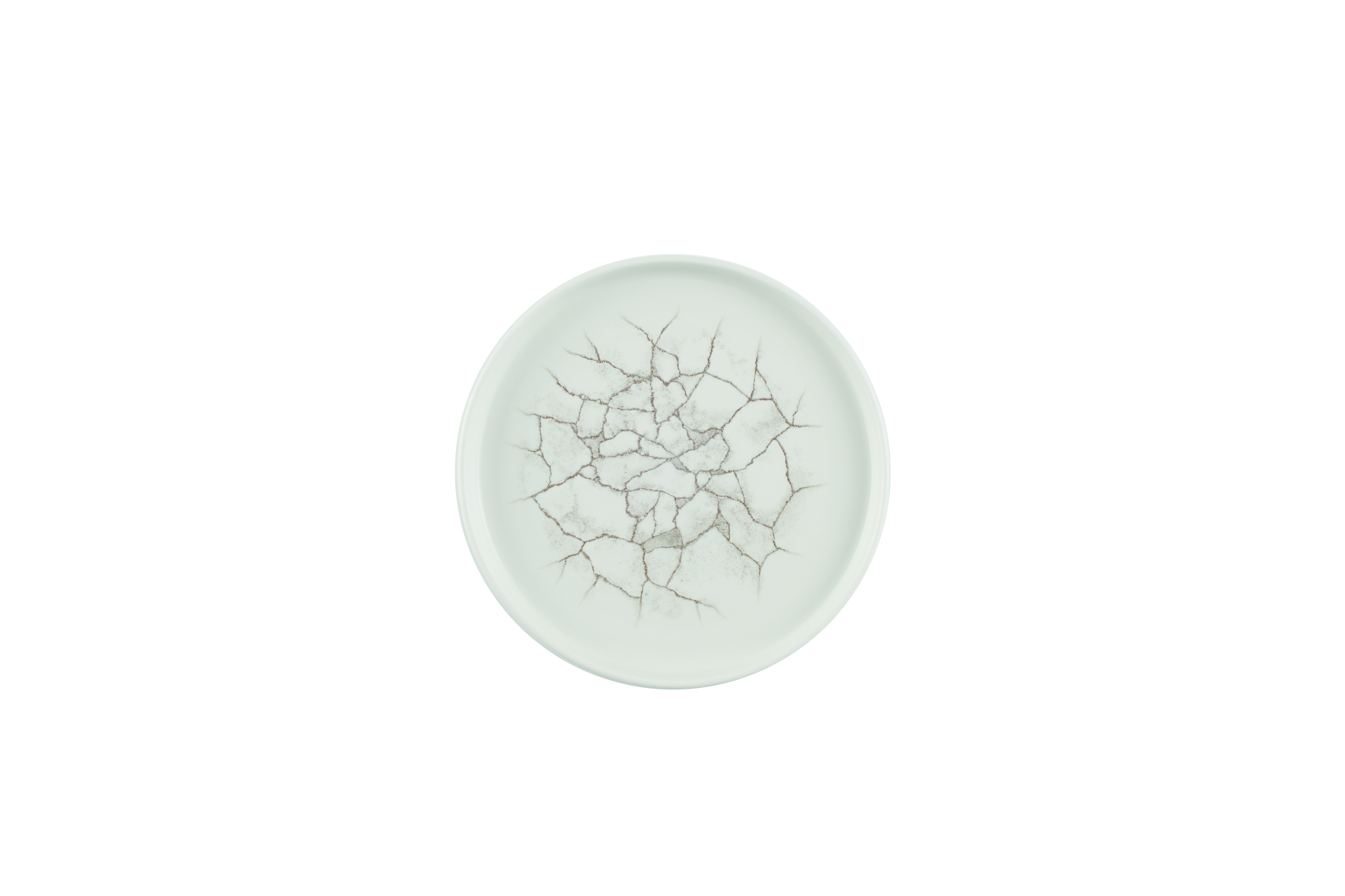 Teller flach walled 21cm KINTSUGI agate grey