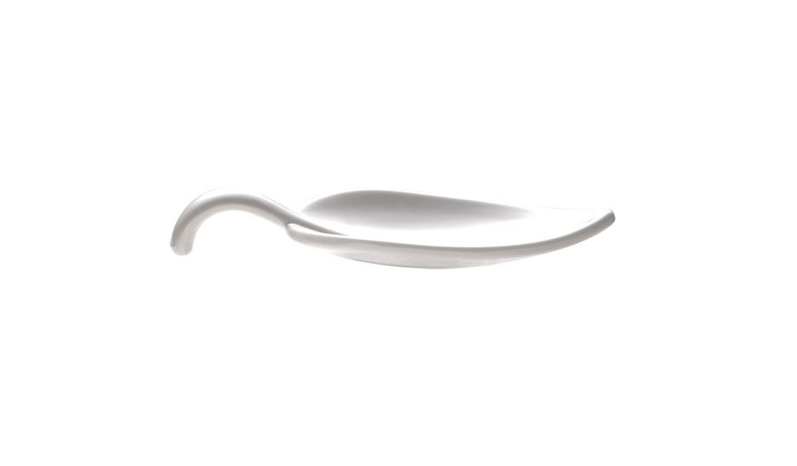Fingerfood-Löffel LEAF Weiß 10x4,5cm H:1,5cm