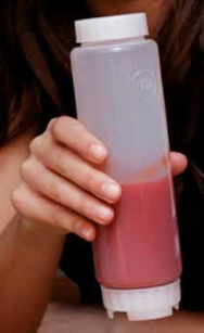 152584 Dosierflasche FIFO 590ml klar mit Silikonmembran