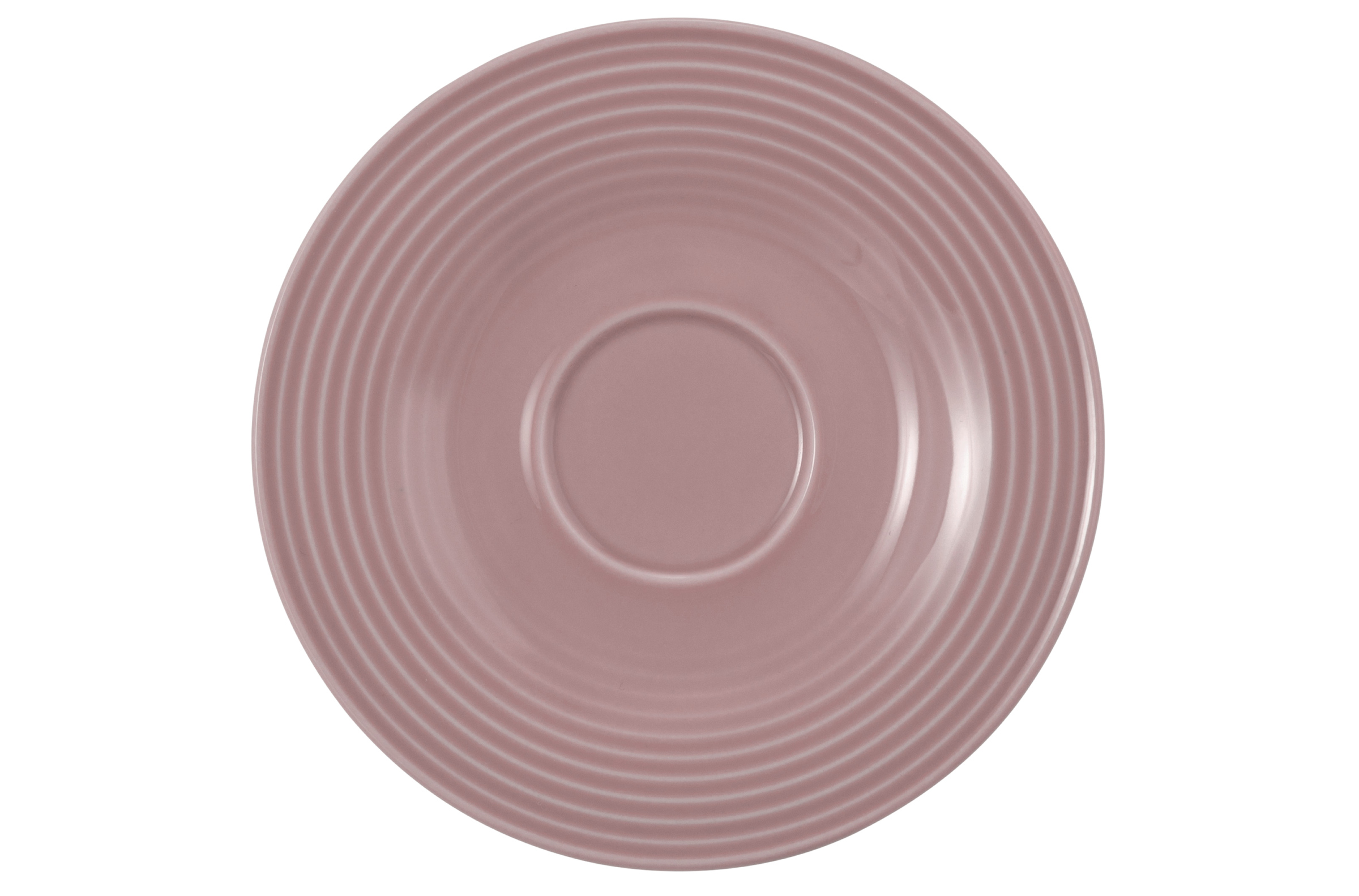 Kombiuntertasse rund mit Relief klein 13,5cm BEAT altrosa