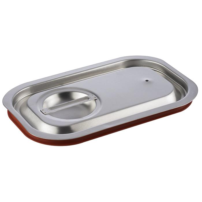 GN- Deckel BASIC 1/4 mit Gummidichtung Edelstahl