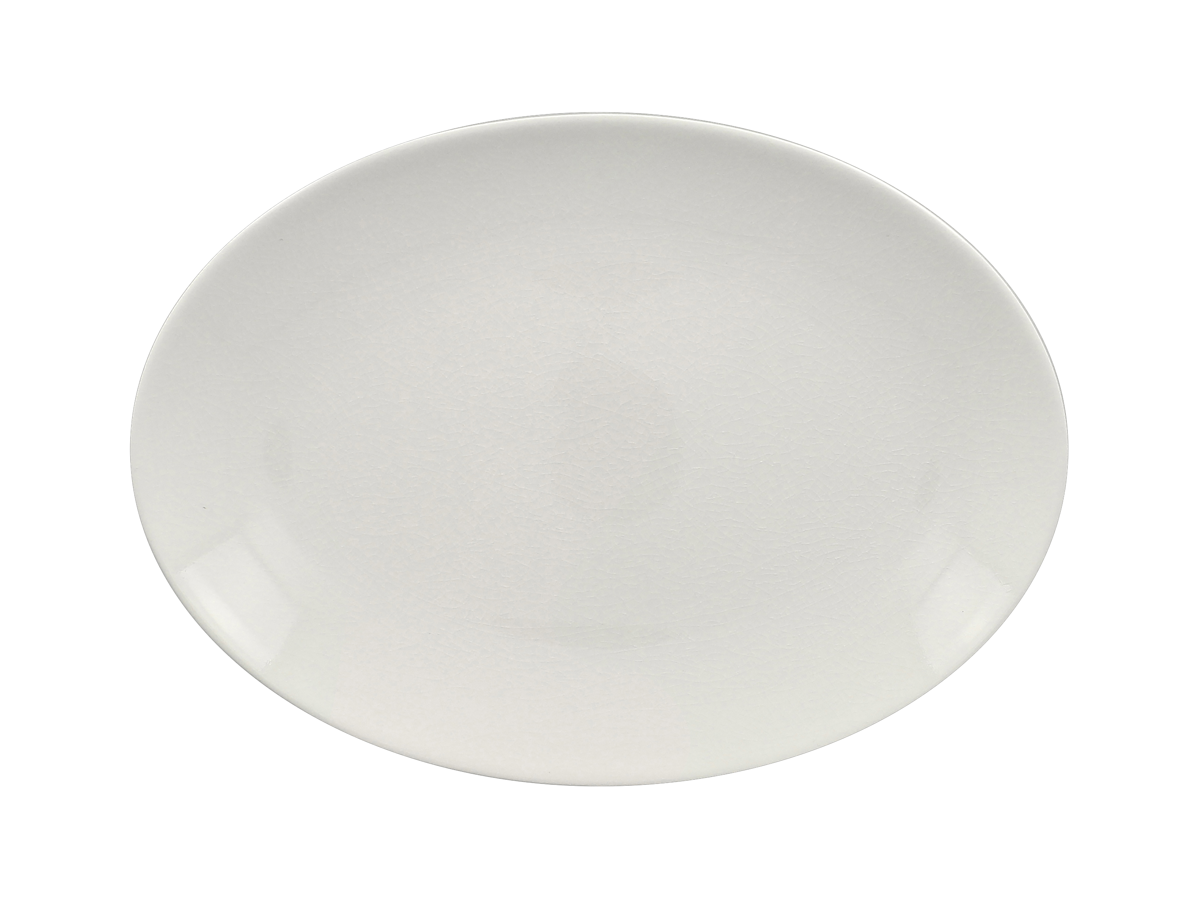 Platte oval 36x27x3,5cm VINTAGE white