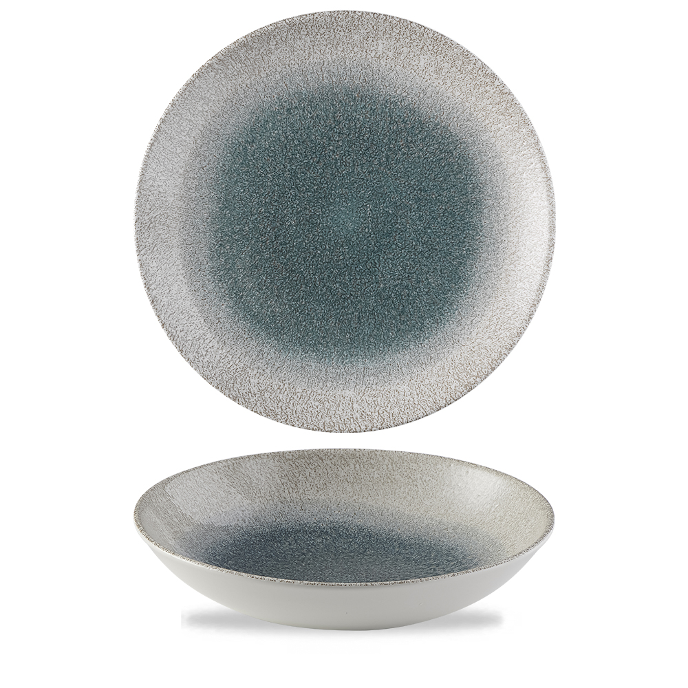 Teller tief coup 24,8cm STUDIO PRINTS RAKU DUO Agate Topaz