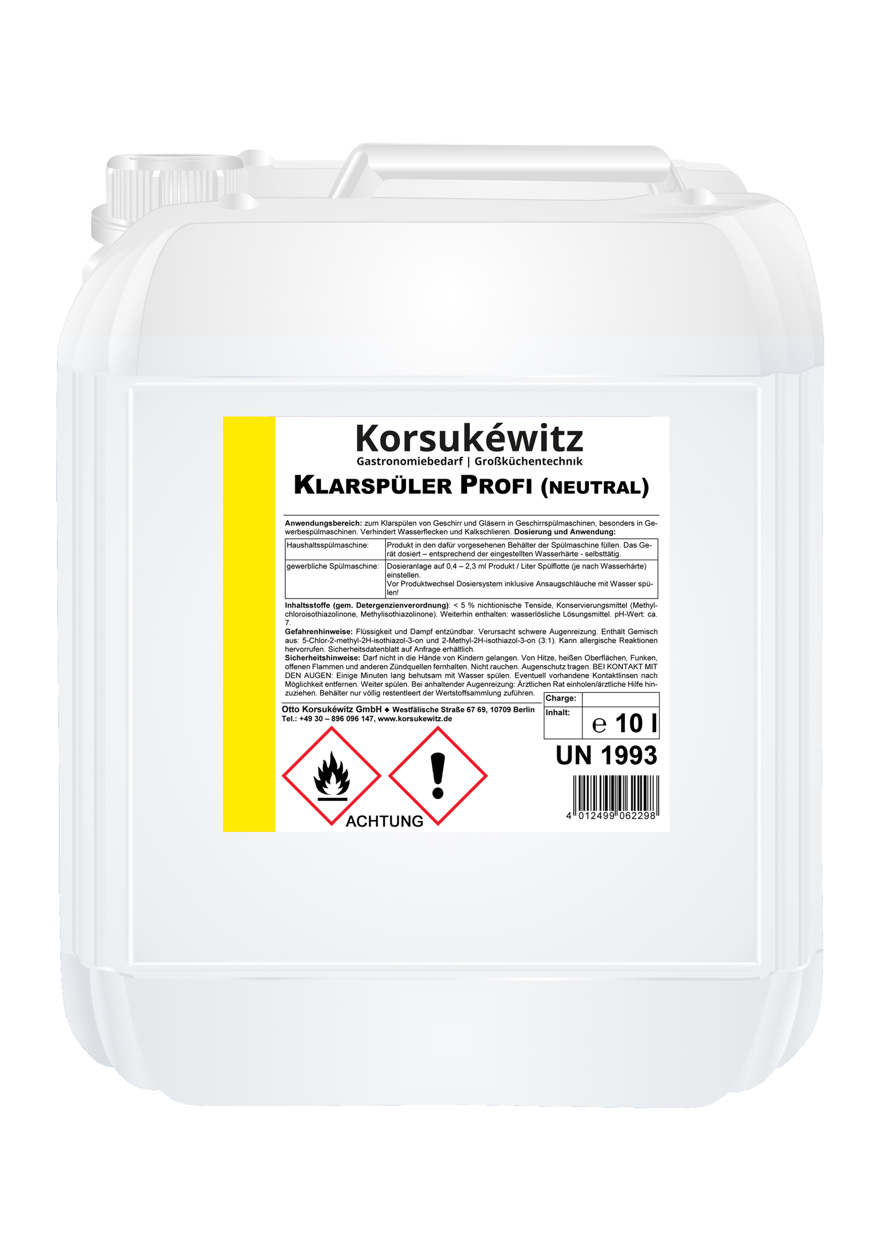 Klarspüler neutral PROFI 10l Kanister