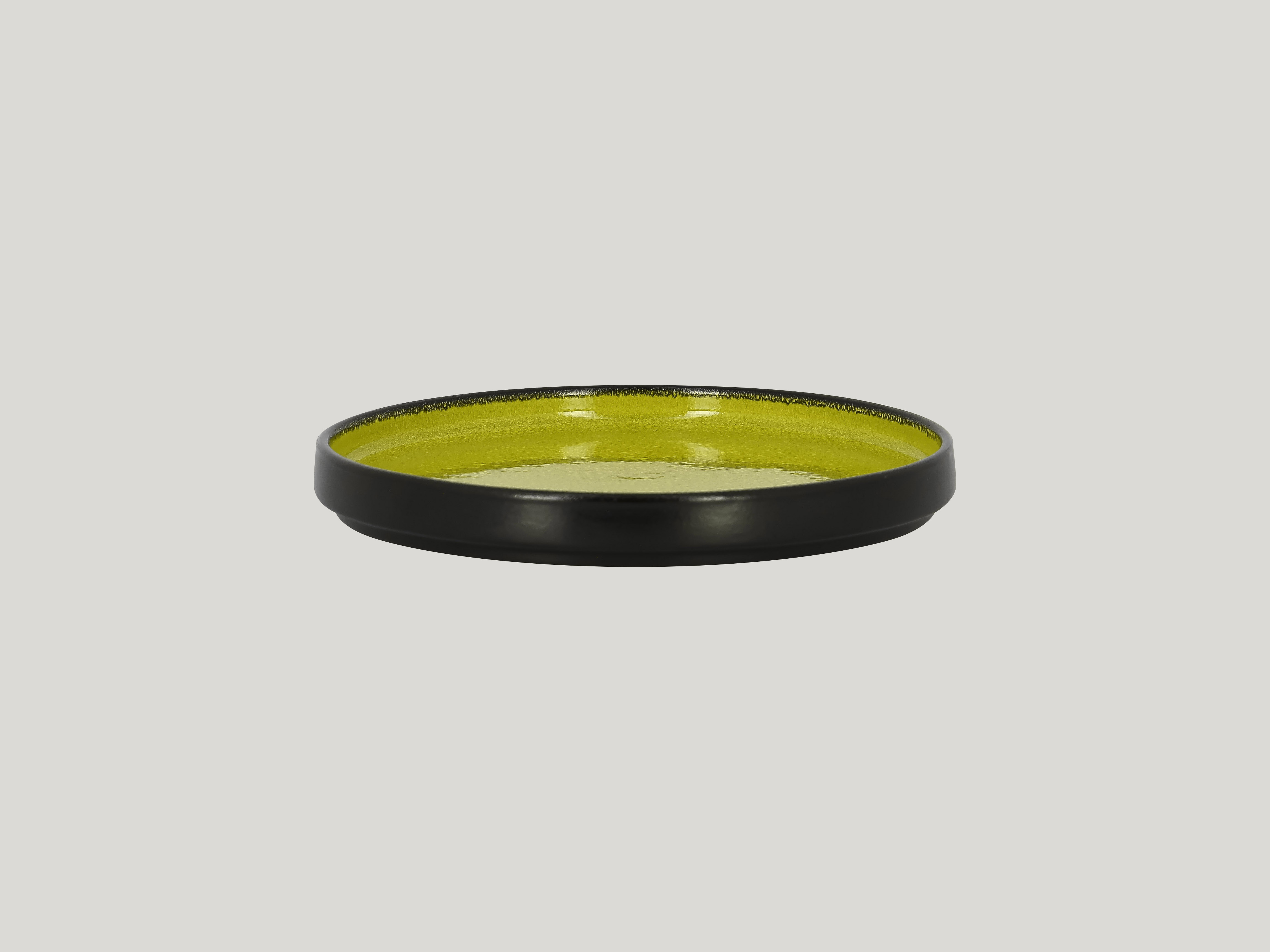 Teller flach hoher Rand Ø19,8cm H2,4cm FIRE green